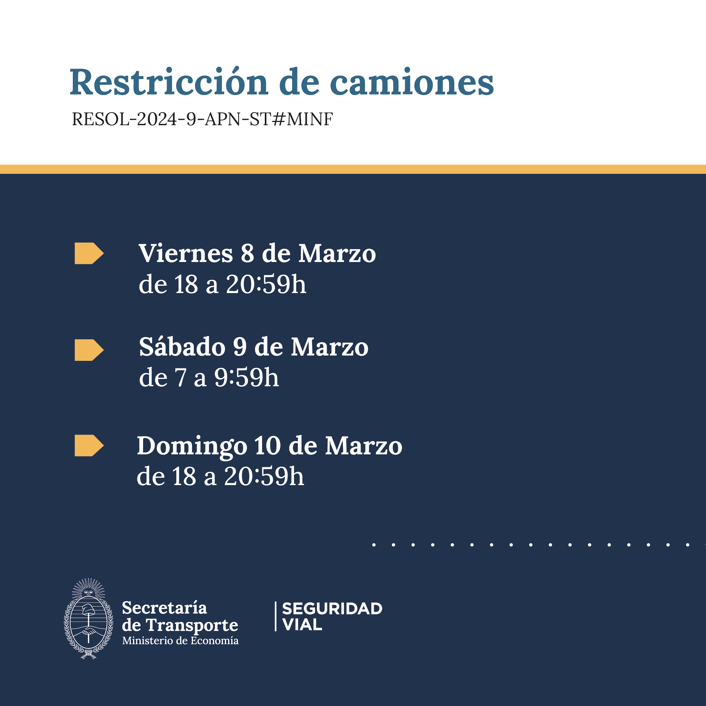 Restricción de circulación para camiones en rutas nacionales durante el ...