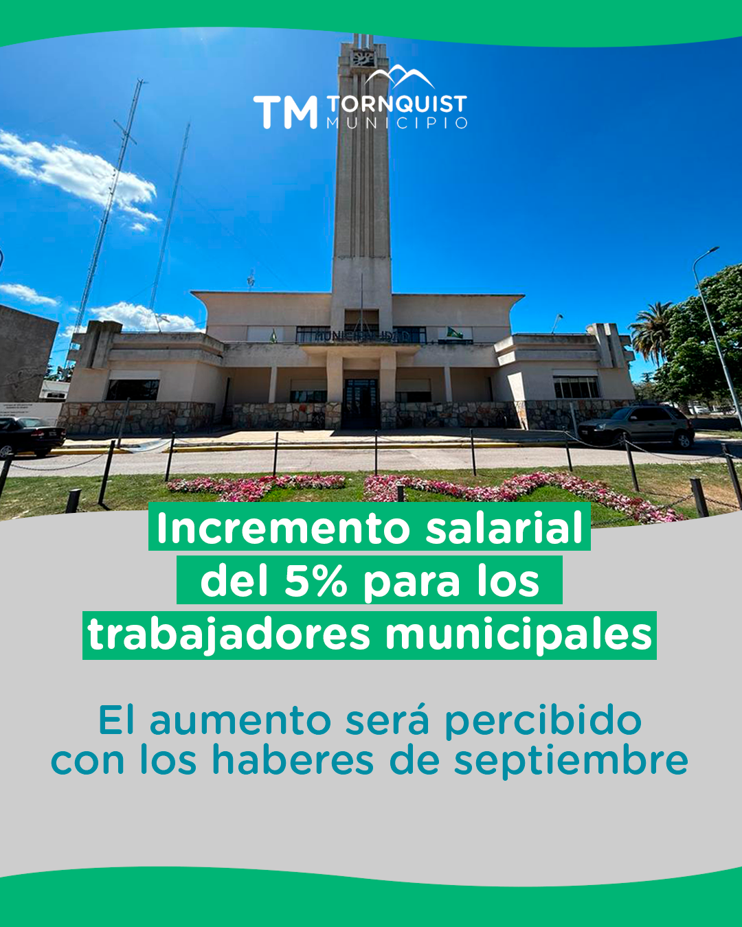 Nuevo incremento salarial para los trabajadores municipales de Tornquist