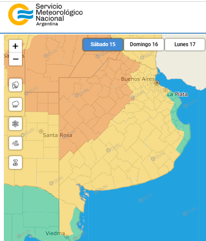 Alerta naranja y amarilla por tormentas para este sábado en la ...