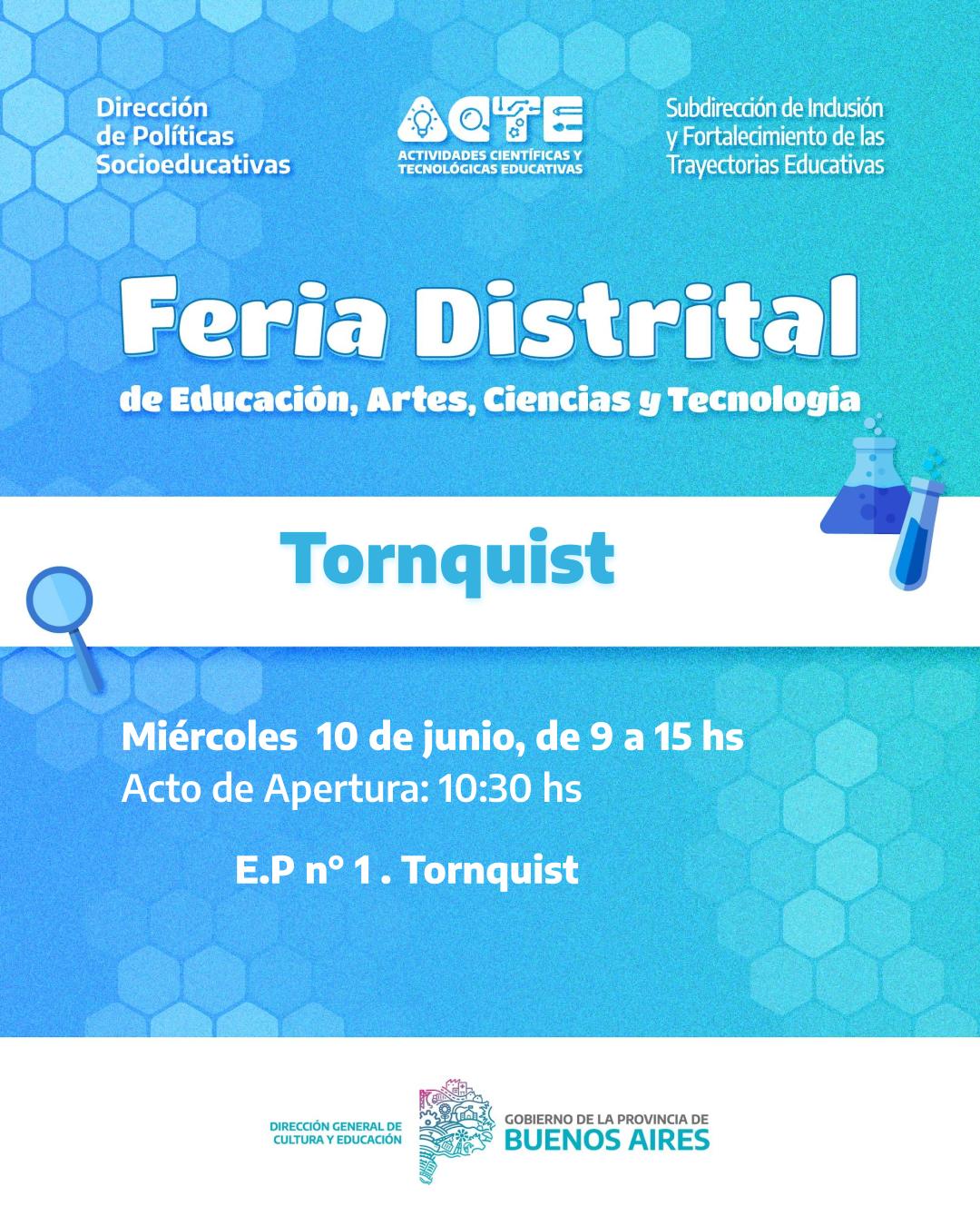 Tornquist será sede de la Feria Distrital de Educación, Artes, Ciencias ...